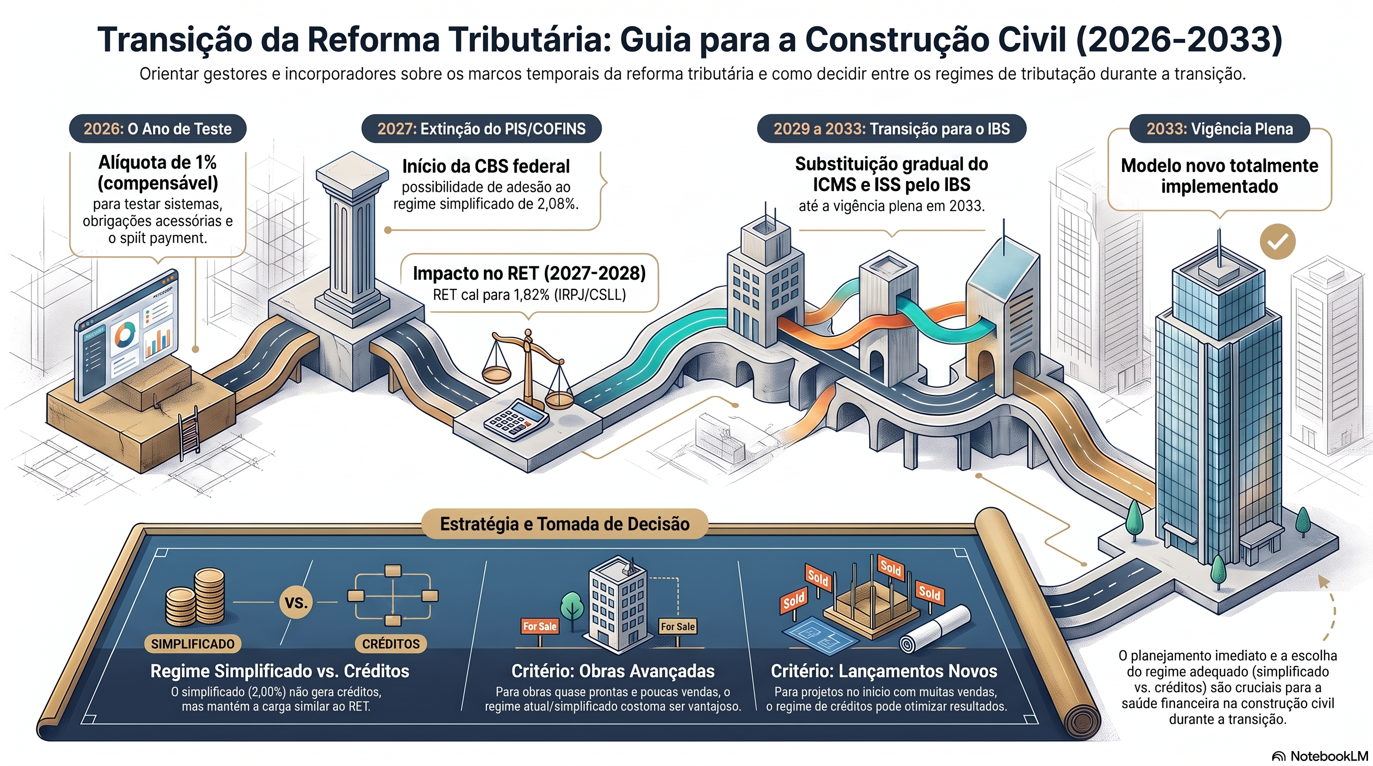 Infográfico Transição da Reforma Tributária 2026-2033